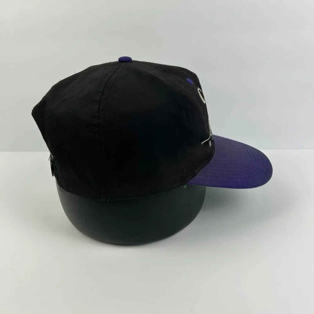 Vintage 90s Colorado Rockies Hat Cap Snap Back Adjustable Black MLB Baseball Men